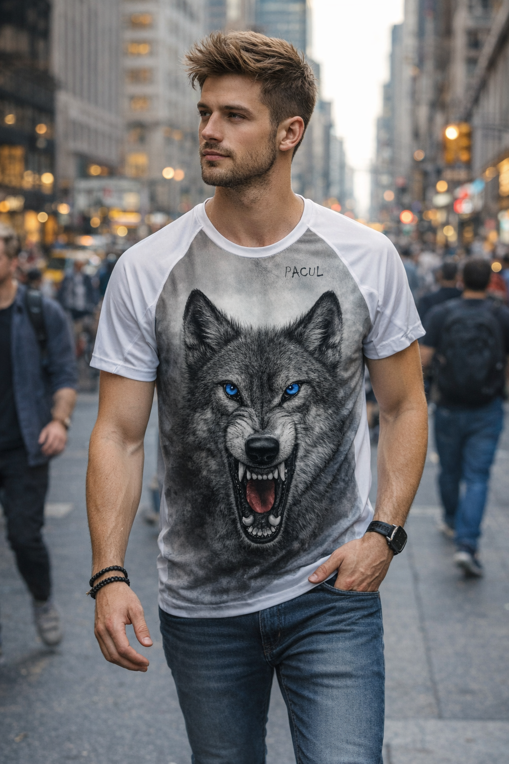 Polera Pacul Hombre Lobo 1